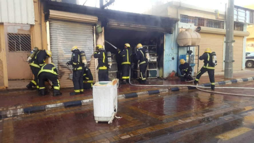 احتراق محل لتصليح الأجهزة الكهربائية بعرعر‎