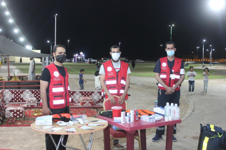 الهلال الأحمر بحائل يشارك في مهرجان صيف بقعاء