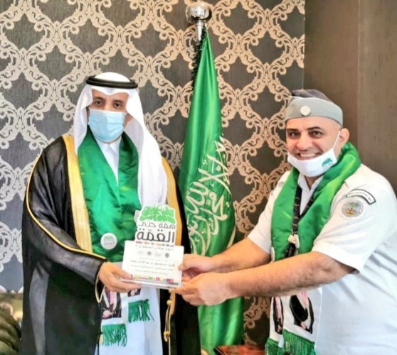 “محافظ المجمعة” يستقبل رواد الكشافة بمناسبة اليوم الوطني ٩٠ للمملكة العربية السعودية 