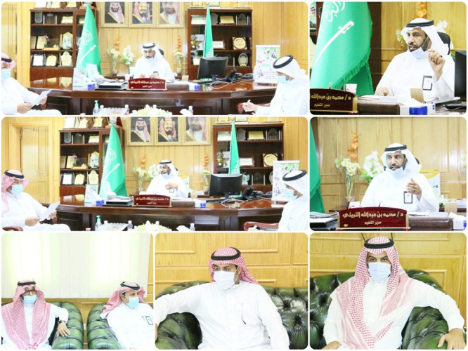 مدير تعليم القريات يلتقي اللجنة الإشرافية للملتقى العلمي لرعاية الموهوبين