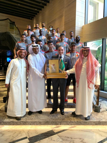 الشيخ فارس الخليوي يستضيف بعثة نادي القيصومة بالدمام