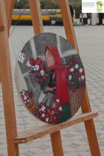 الرسم بالهواء الطلق في ملتقى همسات للفنون