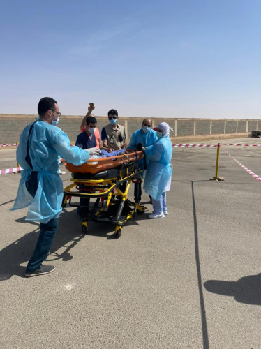 “صحة الرياض” تنفذ فرضية حريق في مستشفى ساجر العام