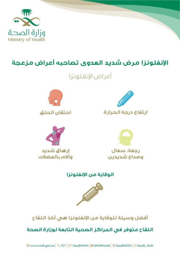 كن توعوي بأهمية تطعيم الانفلونزا الموسمية بمستشفى الملك فهد بجدة