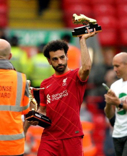 محمد صلاح يتوج بالحذاء الذهبى للبريميرليج للمرة الثالثة