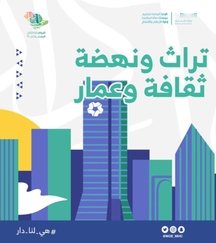 مدارس ومكاتب تعليم مكة تحتفي باليوم الوطني 92 بأكثر من 3 آلاف فعالية