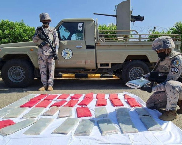 حرس الحدود يحبط محاولات تهريب(26.5)طن من القات المخدر و(671)كيلو جراماً من مادة الحشيش المخدر و(290,170)قرصاً خاضعاً لتنظيم التداول الطبي