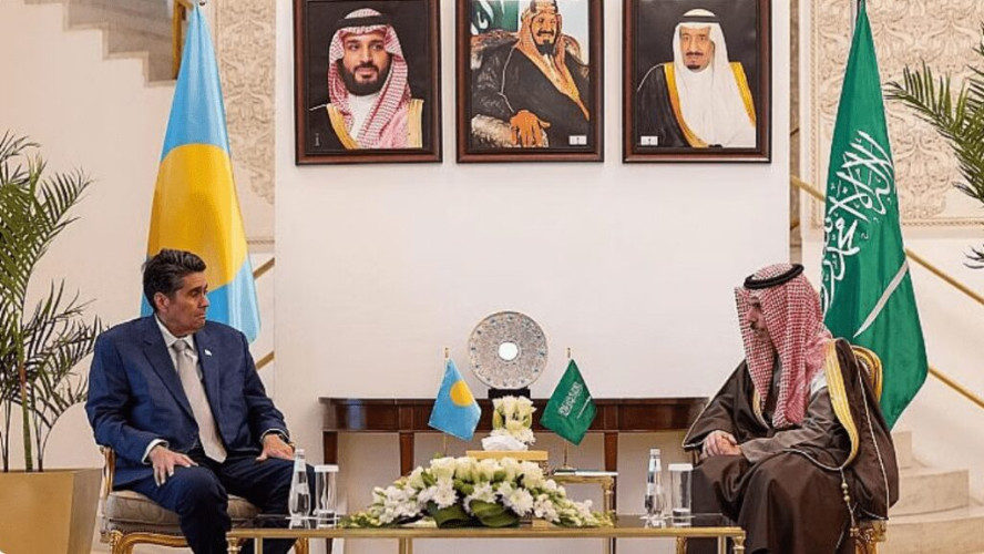 وزير الخارجية يبحث التطورات الإقليمية والدولية مع رئيس بالاو