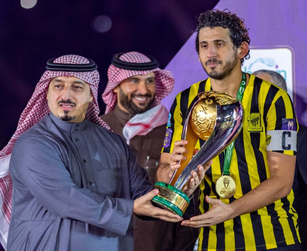 فريق الاتحاد بطل كأس السوبر السعودي بعد تغلبه في المباراة النهائية على فريق الفيحاء بنتيجة 2-0