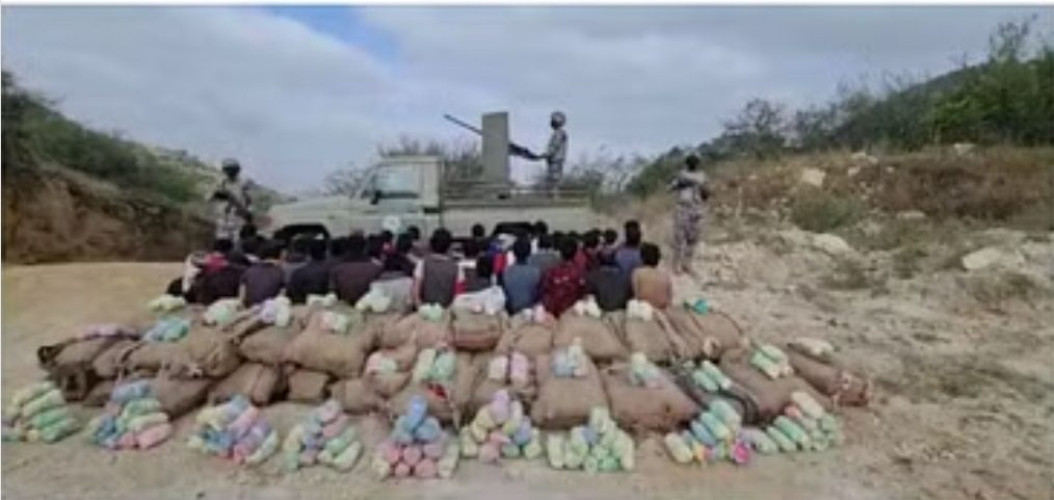 حرس الحدود بجازان يقبض على 46 مخالفًا بحوزتهم نحو طن من القات