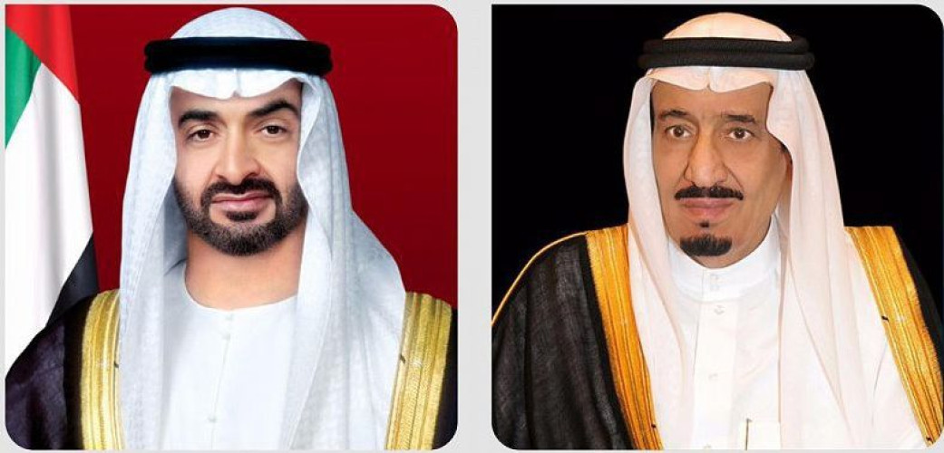 خادم الحرمين الشريفين يهنئ رئيس دولة الإمارات العربية المتحدة بمناسبة صدور القرارات والمراسيم الأميرية