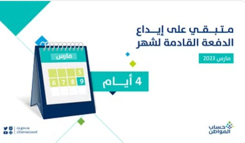 حساب المواطن: 4 أيام تفصلنا عن إيداع دفعة مارس.. موعدنا الخميس