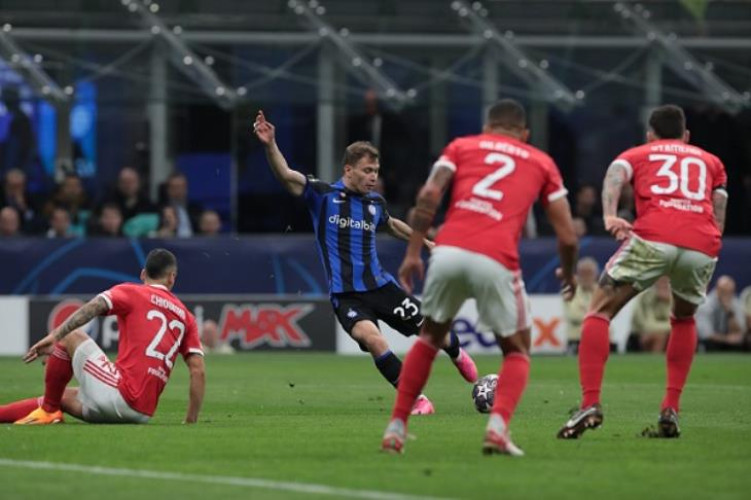 الإنتر يتعادل مع بنفيكا ويواجه ميلان فى نصف نهائى دورى أبطال أوروبا