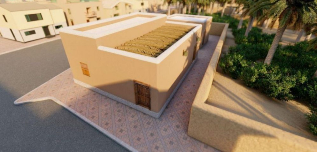 مشروع الأمير محمد بن سلمان لتطوير المساجد التاريخية يجدد مسجد الفويهي بسكاكا ويعيد تظليله بخشب الأثل وجريد النخل