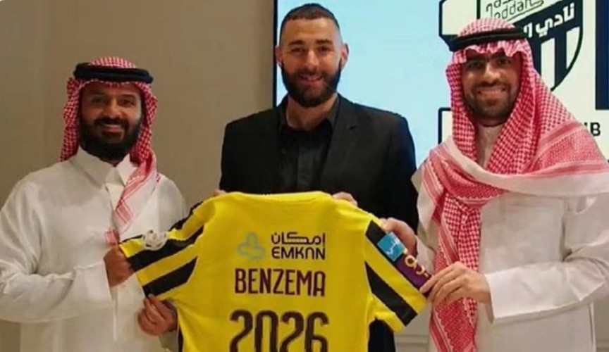 نادي الاتحاد السعودي يوقع عقداً مع اللاعب الفرنسي كريم بنزيما حتى عام 2026م