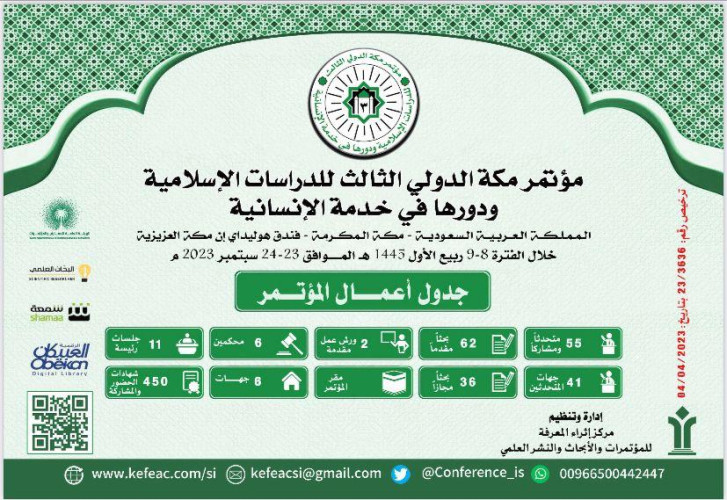 في مؤتمر مكة الدولي الثالث.. 36 بحث علمي تناقش دور الدراسات الإسلامية في خدمة الإنسانية