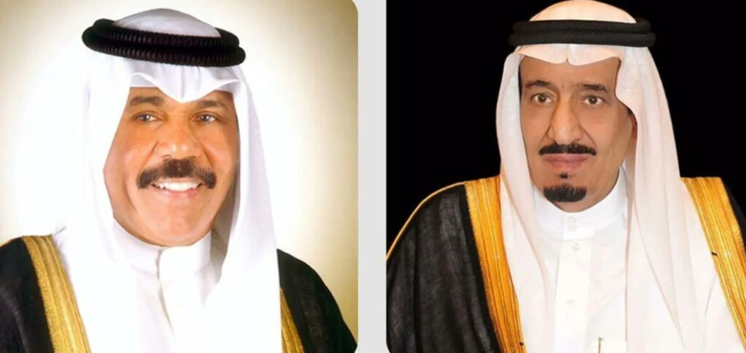 خادم الحرمين الشريفين يتلقى برقيات تهانٍ من القيادة الكويتية بمناسبة اليوم الوطني الـ 93