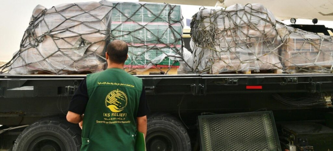 وصول الطائرة الإغاثية السعودية الـ12 لإغاثة الشعب الفلسطيني في قطاع غزة التي يسيرها مركز الملك سلمان للإغاثة