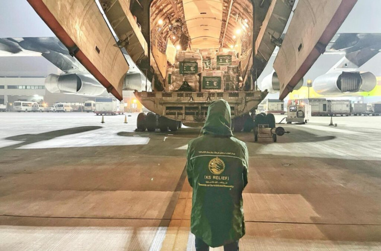 مغادرة الطائرة الإغاثية السعودية الـ 37 لإغاثة الشعب الفلسطيني في قطاع غزة