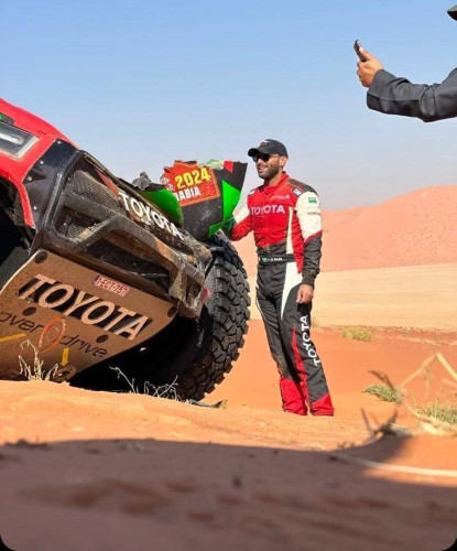 بعد صدارته لرالي داكار 2024.. الراجحي ينسحب بعد انقلاب مركبته في سادس المراحل