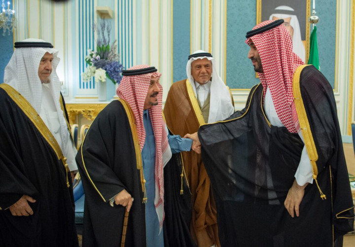 سمو ولي العهد يستقبل المهنئين بشهر رمضان المبارك