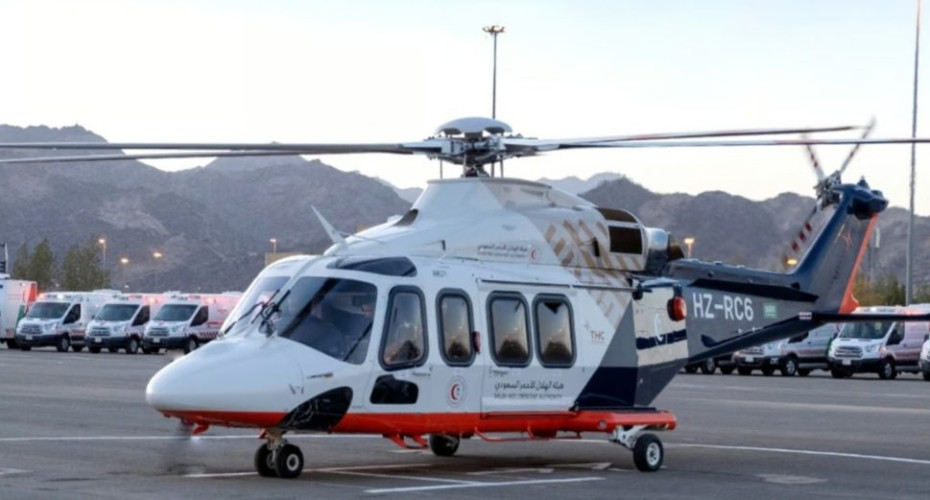 الإسعاف الجوي بالجوف ينقل مصابَيْن من منطقة صحراوية إلى المستشفى في 13 دقيقة