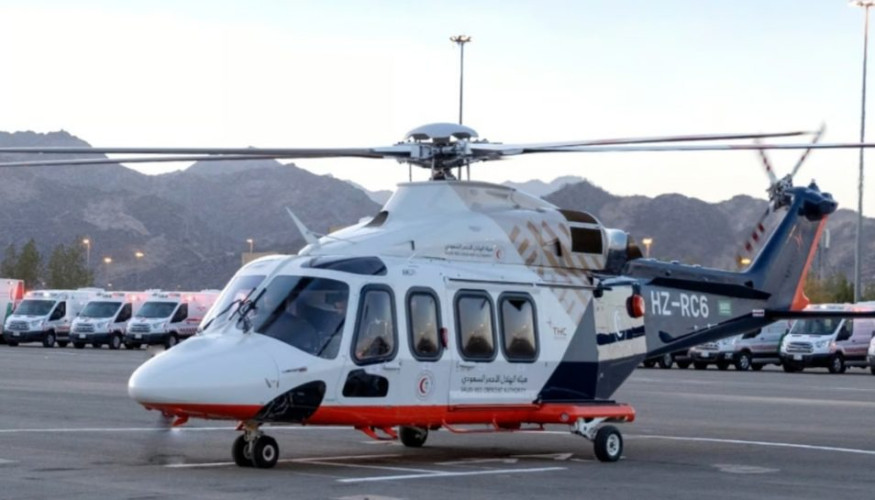 الإسعاف الجوي بالجوف ينقل مصابَيْن من مركز طلعة عمار إلى سكاكا في 13 دقيقة