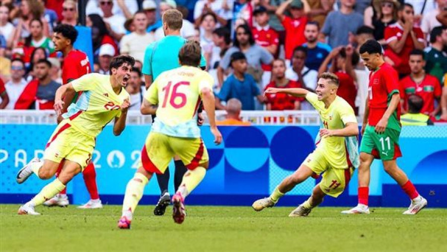 منتخب إسبانيا يهزم المغرب 2-1 ويحجز مقعده فى نهائى أولمبياد باريس