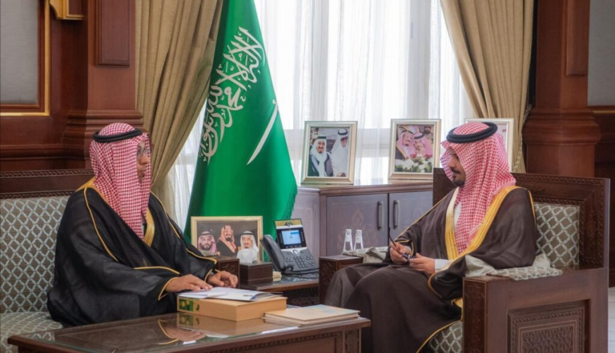 أمير منطقة المدينة المنورة يستقبل مدير فرع المركز الوطني للرقابة على الالتزام البيئي
