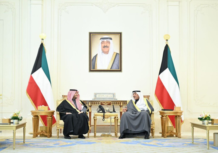 سمو ولي عهد دولة الكويت يستقبل سمو الأمير تركي بن محمد بن فهد