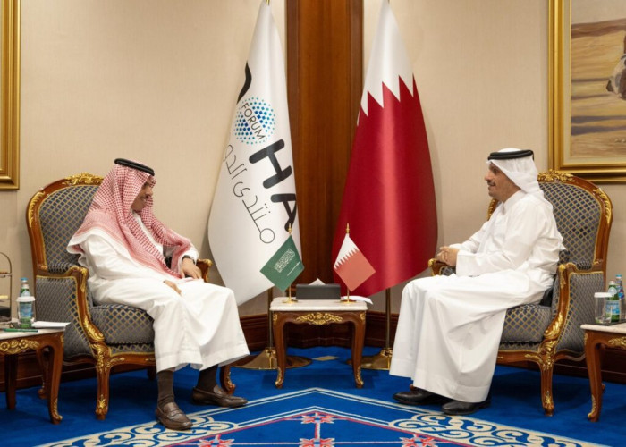 وزير الخارجية يلتقي رئيس مجلس الوزراء وزير خارجية دولة قطر