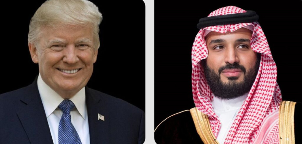 سمو ولي العهد يُجري اتصالًا هاتفيًا بالرئيس الأمريكي