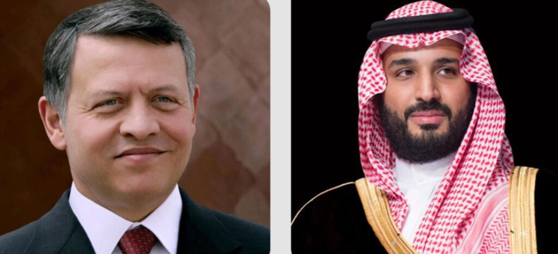 سمو ولي العهد يتلقى اتصالًا هاتفيًا من ملك الأردن