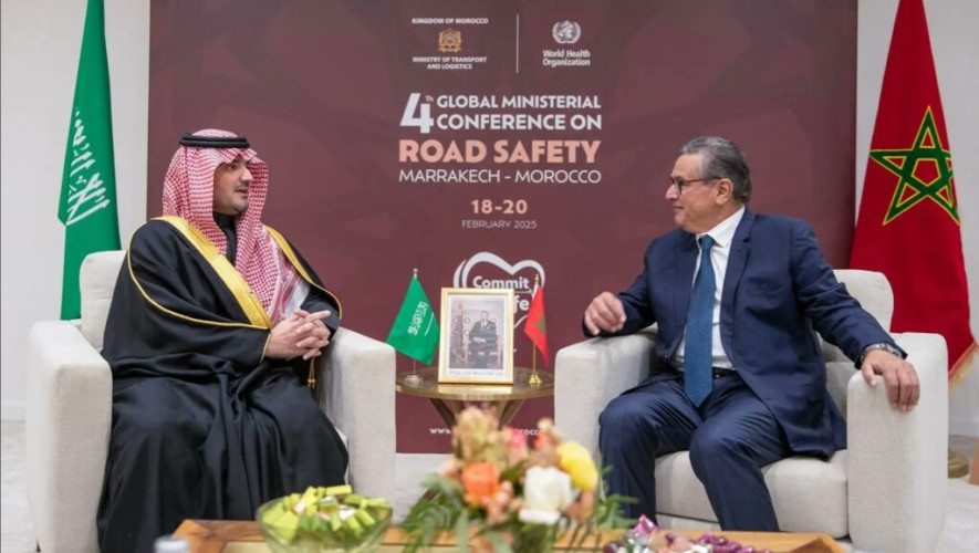 الأمير عبدالعزيز بن سعود يلتقي في مراكش رئيس الحكومة المغربية ويستعرضان مسارات التعاون الأمني القائم بين البلدين