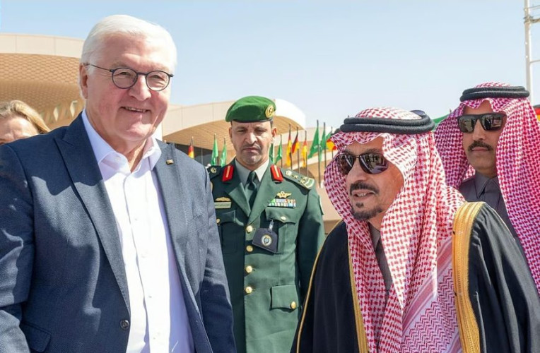 الرئيس الألماني يغادر الرياض وأمير المنطقة في مقدمة مودعيه