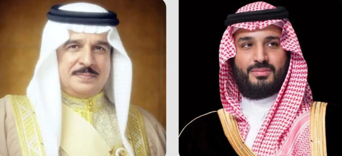 سمو ولي العهد يتلقى اتصالًا هاتفيًا من ملك البحرين هنأه فيه بحلول عيد الفطر
