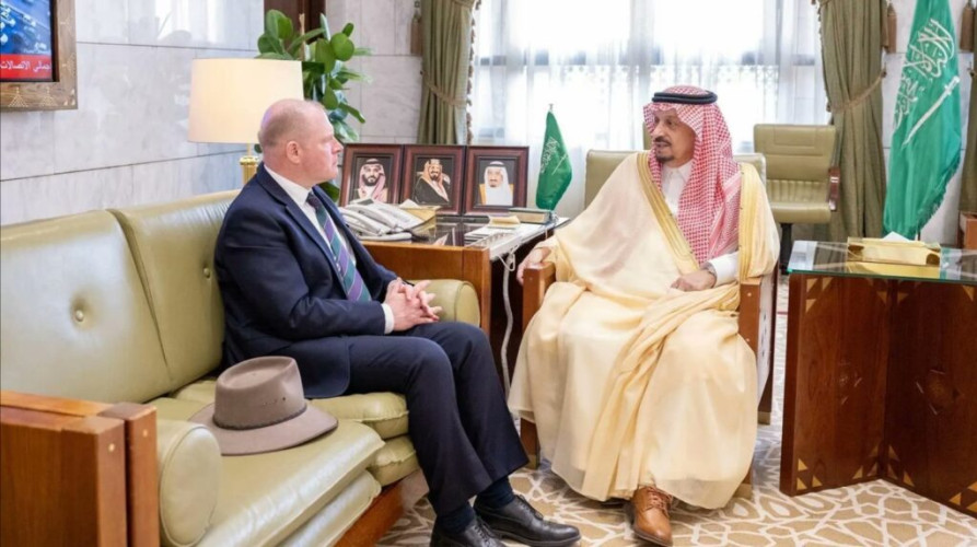 أمير منطقة الرياض يستقبل سفير أستراليا لدى المملكة