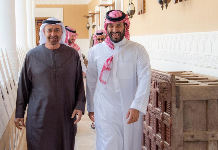 سمو ولي العهد يستقبل سمو رئيس دولة الإمارات العربية المتحدة