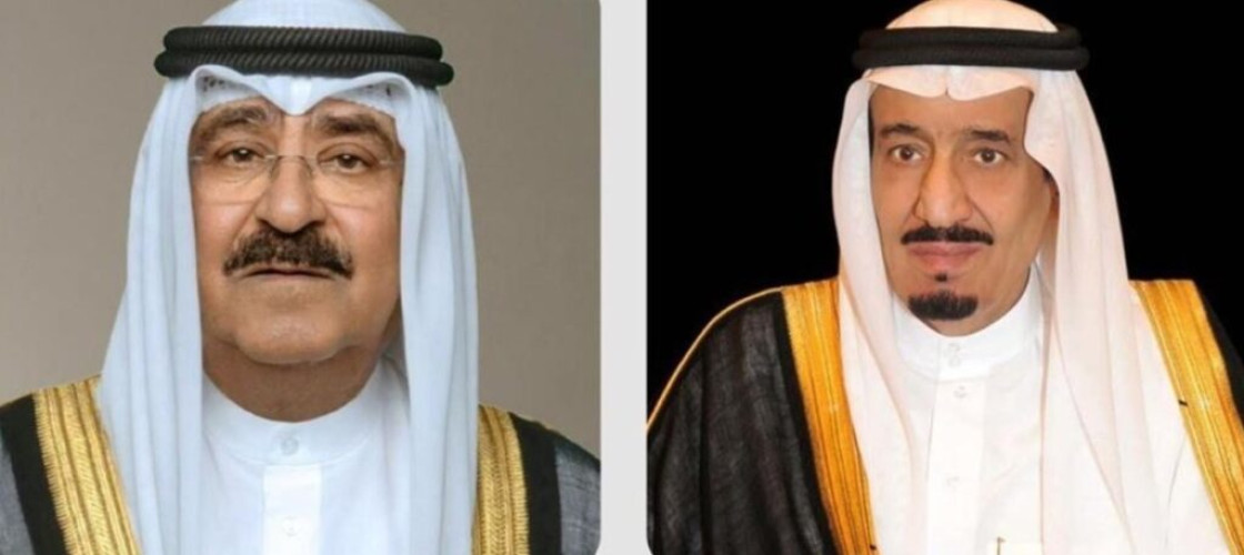 القيادة الكويتية تهنئ خادم الحرمين الشريفين بمناسبة اليوم الوطني الخامس والتسعين للمملكة