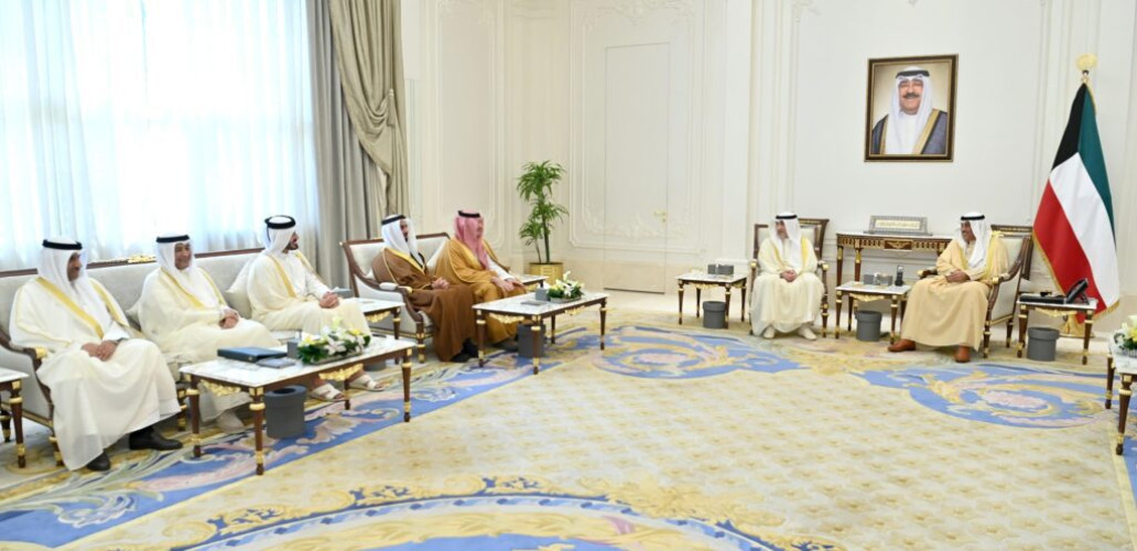 ولي عهد دولة الكويت يستقبل الأمير عبدالعزيز بن سعود وأصحاب السمو والمعالي وزراء الداخلية بدول مجلس التعاون لدول الخليج العربية
