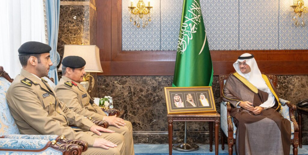 محافظ الأحساء يستقبل قائد قوة أمن المنشآت بالمنطقة الشرقية