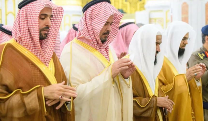 صلاة الاستسقاء في المسجد النبوي