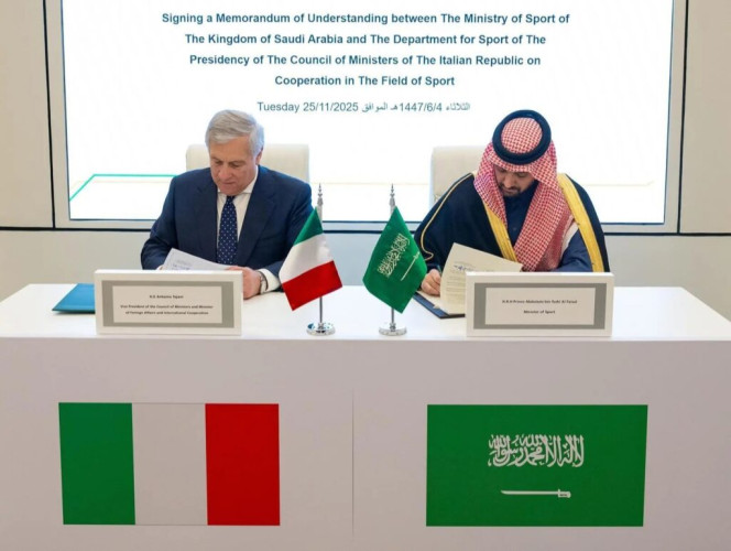مذكرة تفاهم بين المملكة وإيطاليا للتعاون في المجالات الرياضية