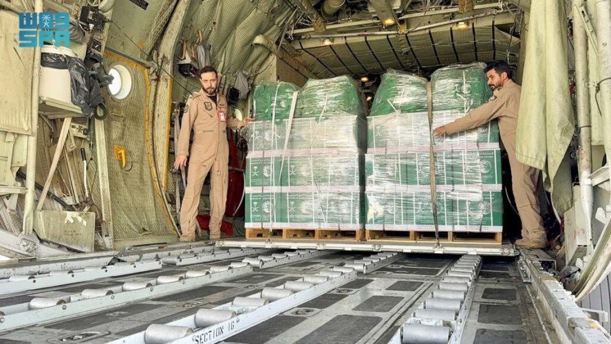 وصول الطائرة الإغاثية السعودية الـ75 لإغاثة الشعب الفلسطيني في قطاع غزة