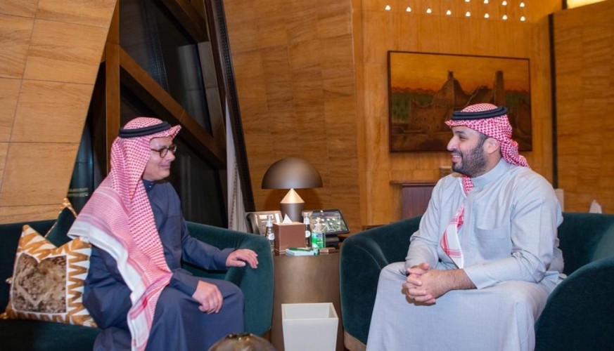 ولي العهد يستقبل البروفيسور عمر ياغي المشارك في نوبل الكيمياء 2025