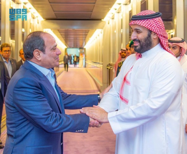 فخامة رئيس جمهورية مصر العربية يغادر جدة وسمو ولي العهد في مقدمة مودعيه