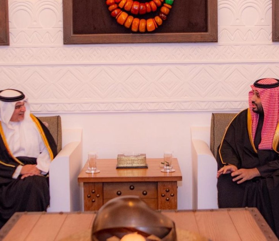 سمو ولي العهد يستقبل سمو ولي عهد مملكة البحرين