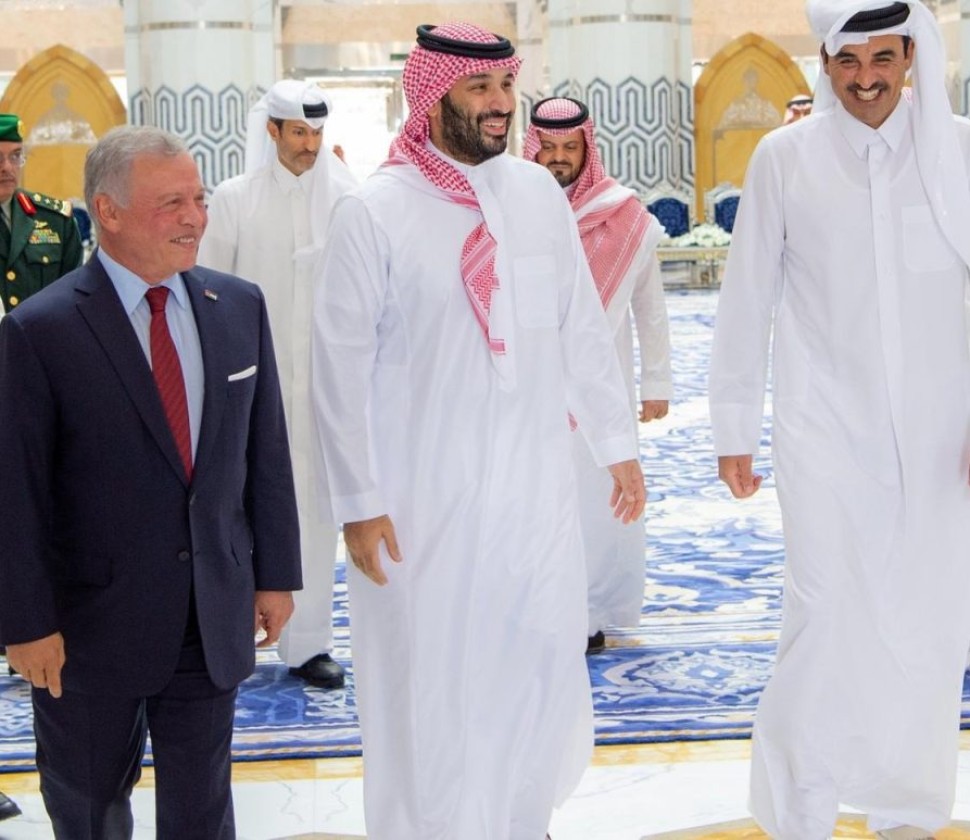 لقاء ثلاثي بين سمو ولي العهد وملك الأردن وأمير دولة قطر