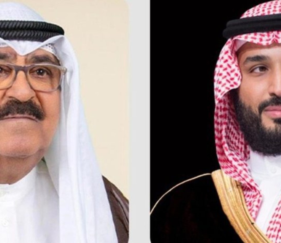 سمو ولي العهد يجري اتصالًا هاتفيًا بأمير دولة الكويت