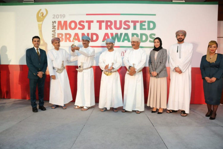 العماني يحصد جائزة العلامة التجارية الأكثر ثقة عن فئة الطيران لعام 2019